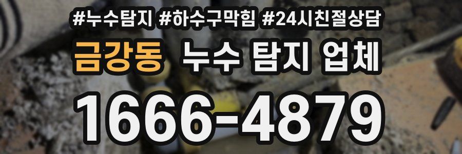 금강동 누수 탐지 업체