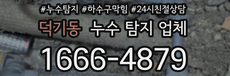 덕기동 누수 탐지 업체