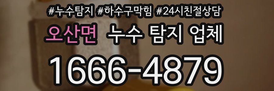 오산면 누수 탐지 업체