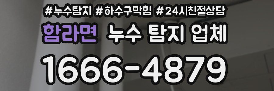 함라면 누수 탐지 업체