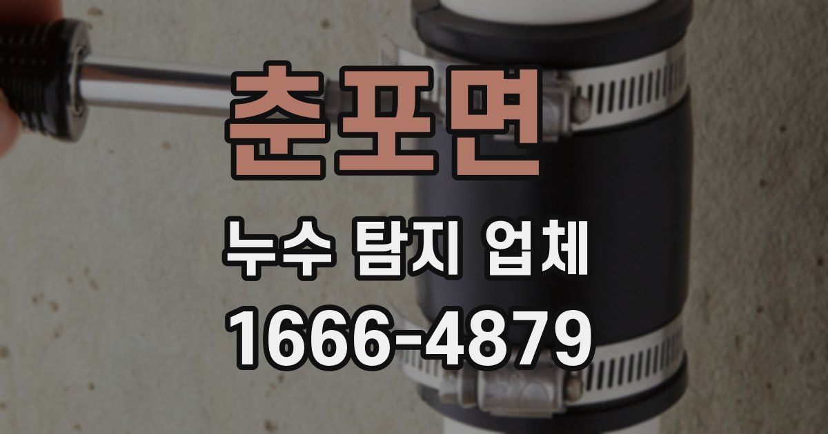 춘포면 누수 탐지 업체