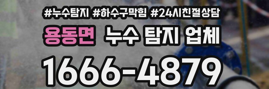 용동면 누수 탐지 업체