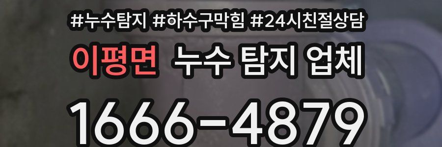 이평면 누수 탐지 업체