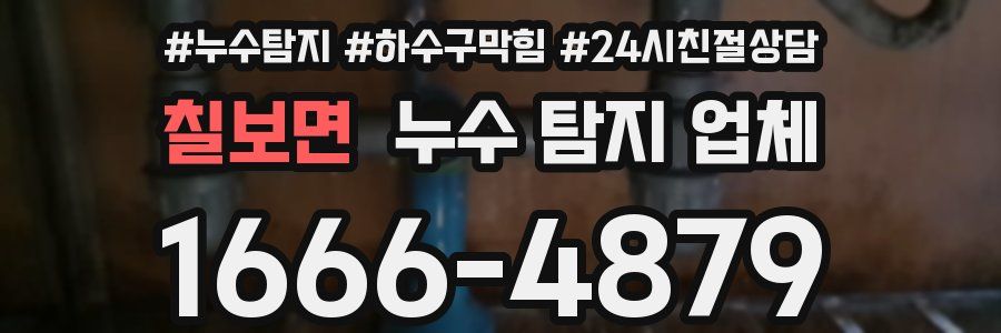 칠보면 누수 탐지 업체