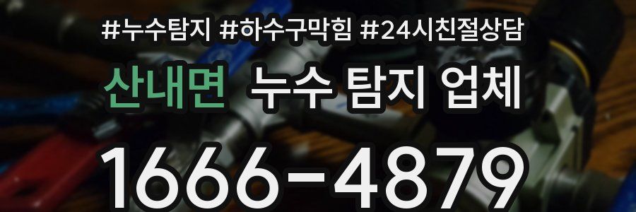 산내면 누수 탐지 업체