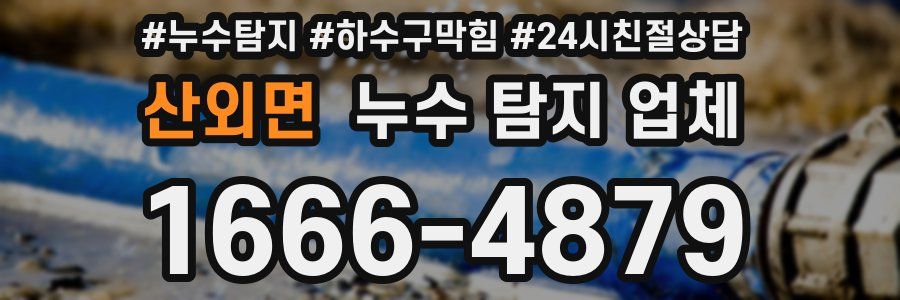 산외면 누수 탐지 업체