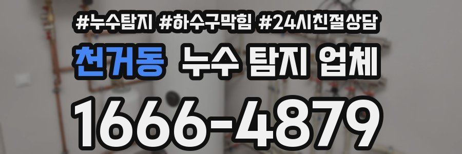 천거동 누수 탐지 업체