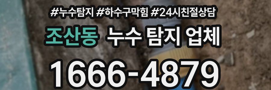 조산동 누수 탐지 업체