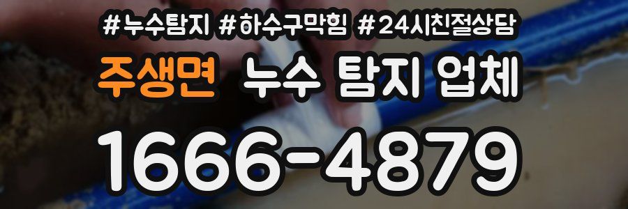 주생면 누수 탐지 업체