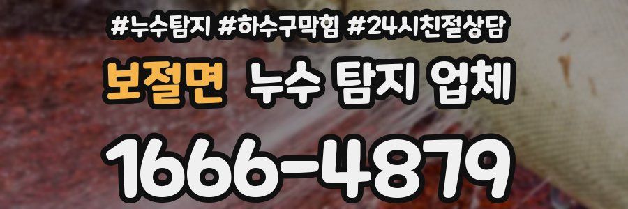 보절면 누수 탐지 업체