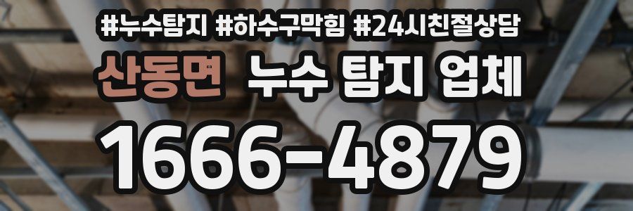 산동면 누수 탐지 업체