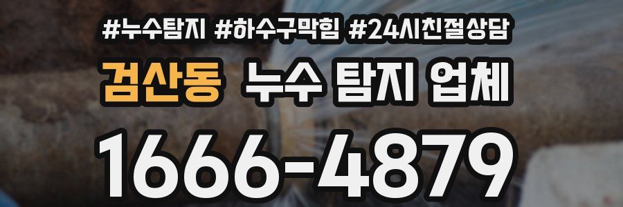 검산동 누수 탐지 업체