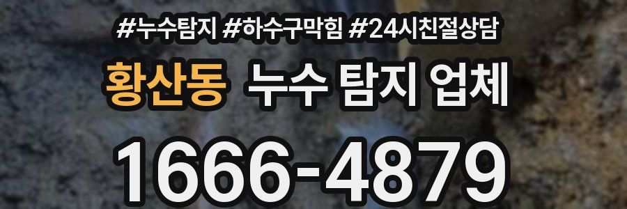 황산동 누수 탐지 업체