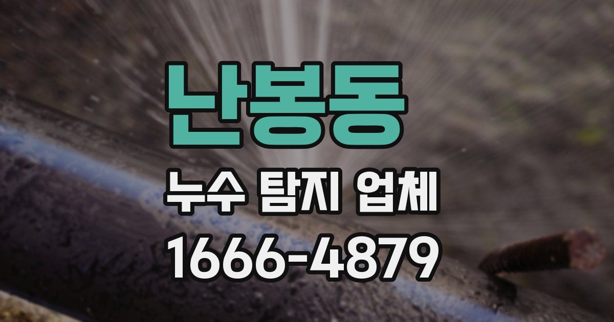 난봉동 누수 탐지 업체