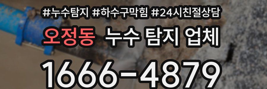 오정동 누수 탐지 업체