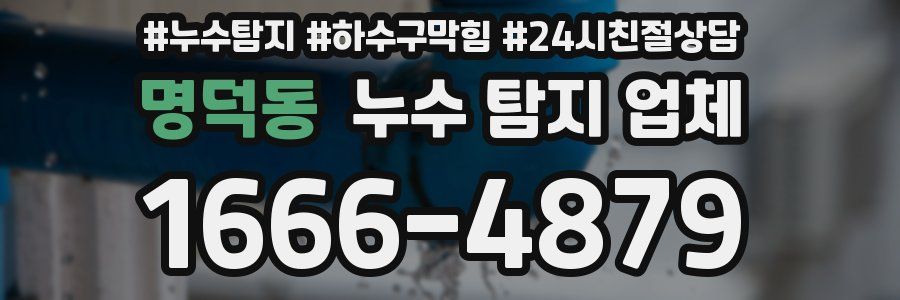 명덕동 누수 탐지 업체