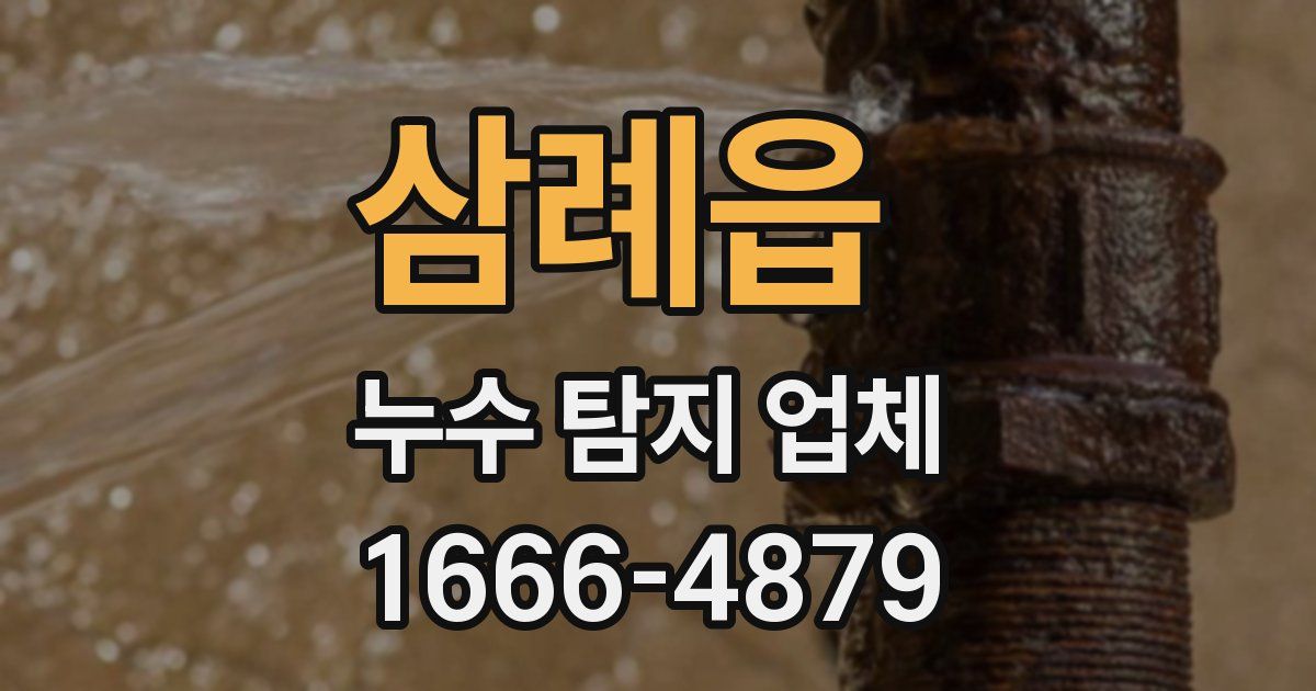 삼례읍 누수 탐지 업체