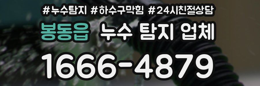 봉동읍 누수 탐지 업체