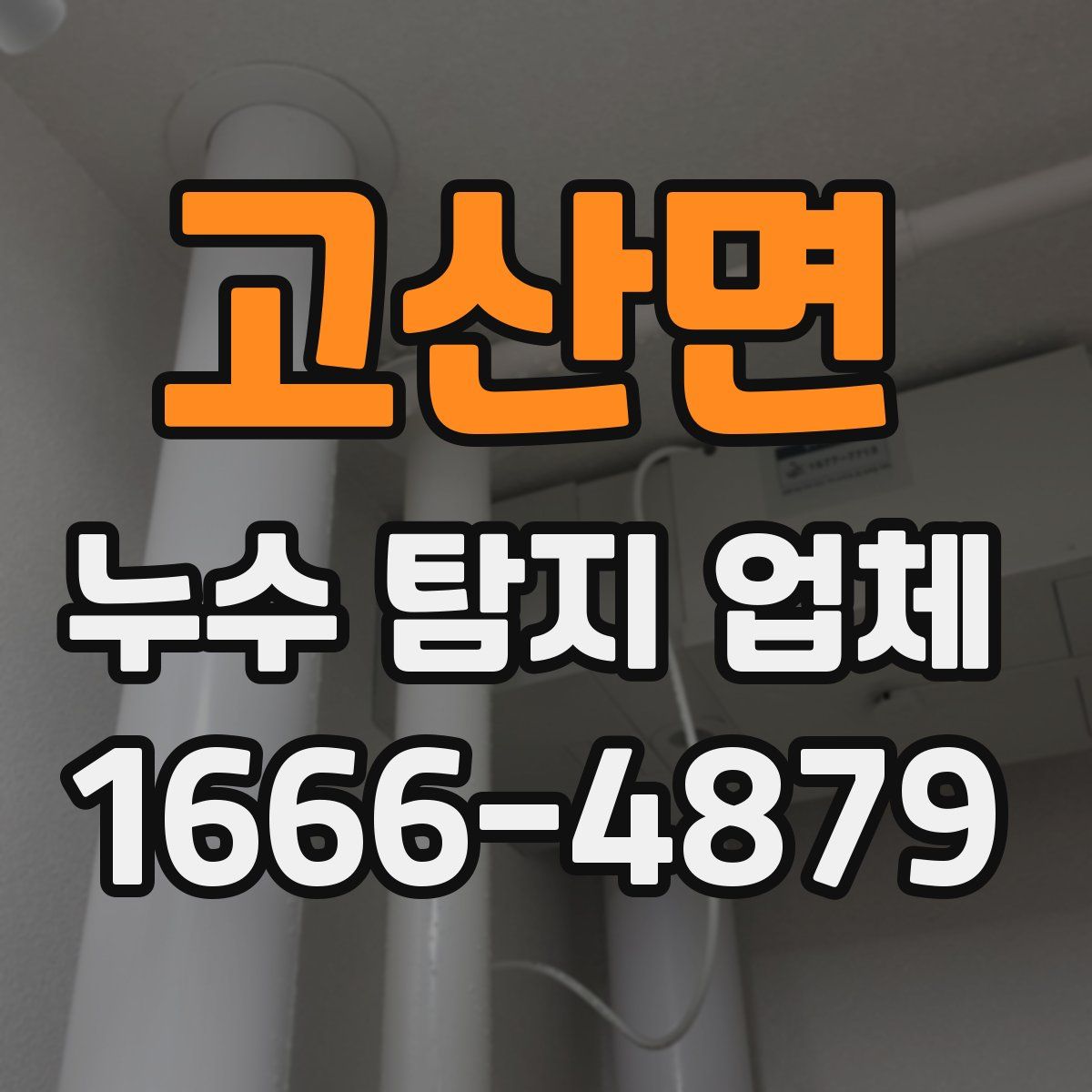 고산면 누수 탐지 업체