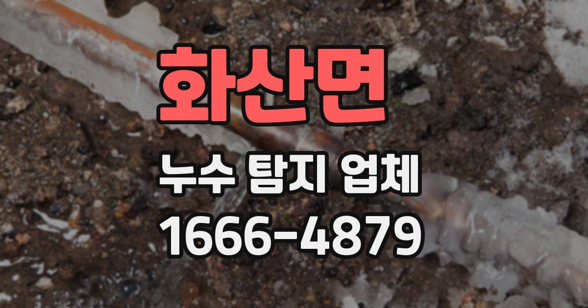 화산면 누수 탐지 업체