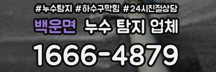 백운면 누수 탐지 업체