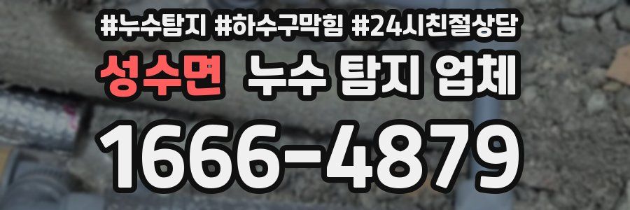성수면 누수 탐지 업체