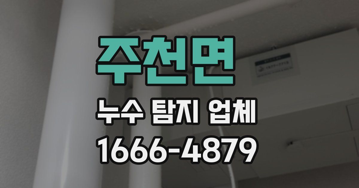 주천면 누수 탐지 업체