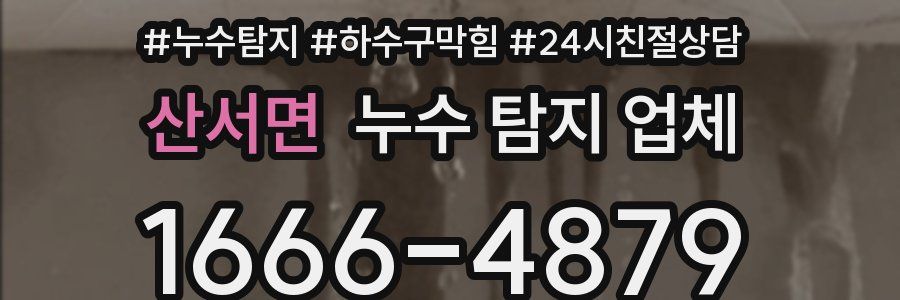 산서면 누수 탐지 업체
