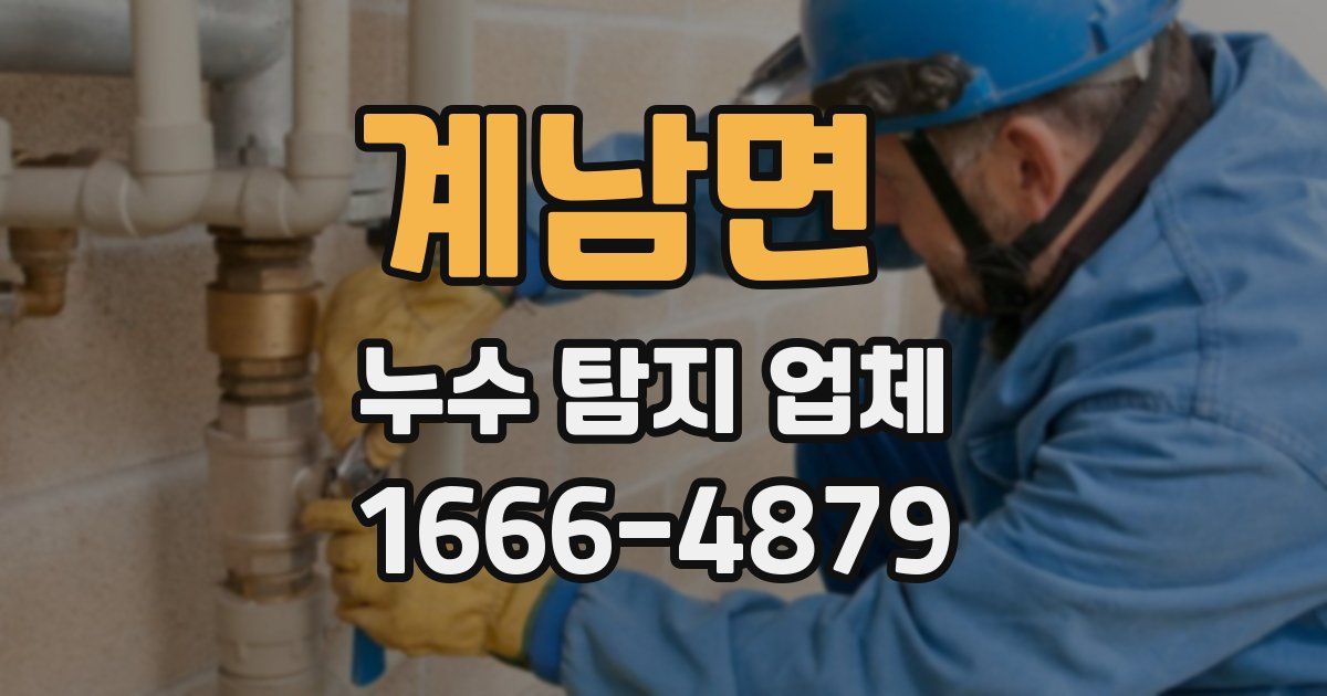 계남면 누수 탐지 업체