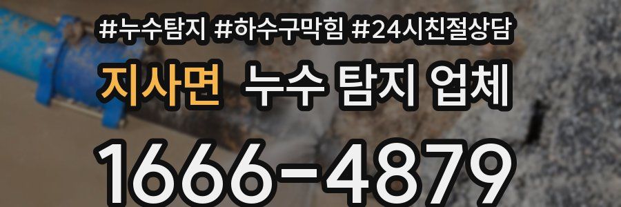 지사면 누수 탐지 업체