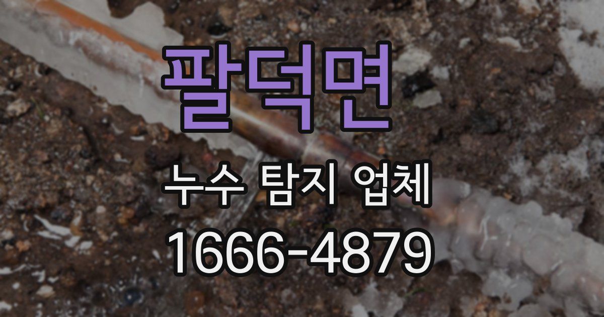 팔덕면 누수 탐지 업체