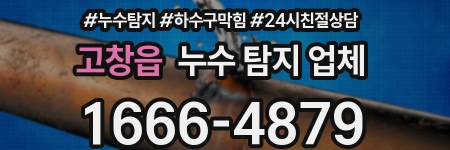 고창읍 누수 탐지 업체