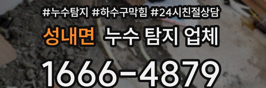 성내면 누수 탐지 업체