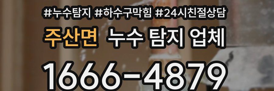 주산면 누수 탐지 업체