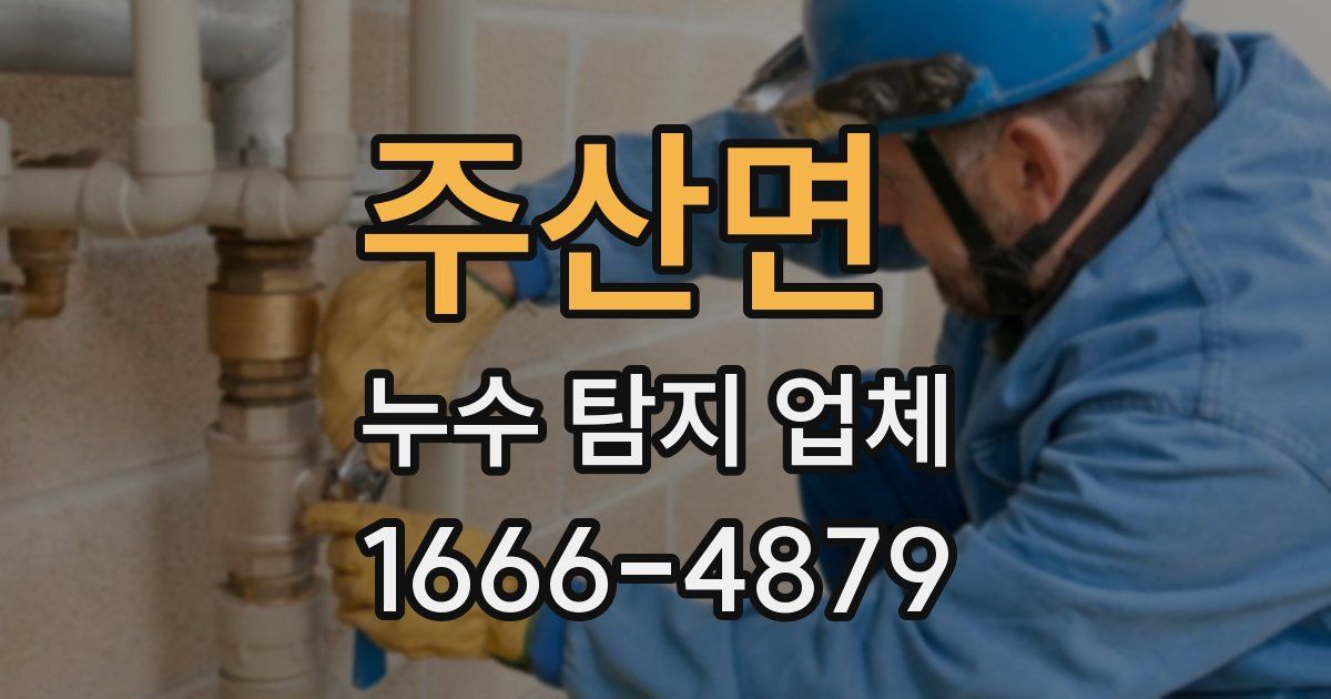 주산면 누수 탐지 업체