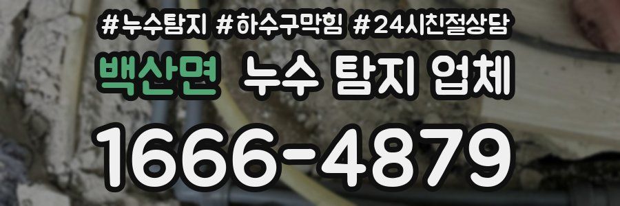 백산면 누수 탐지 업체
