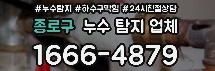 종로구 누수 탐지 업체