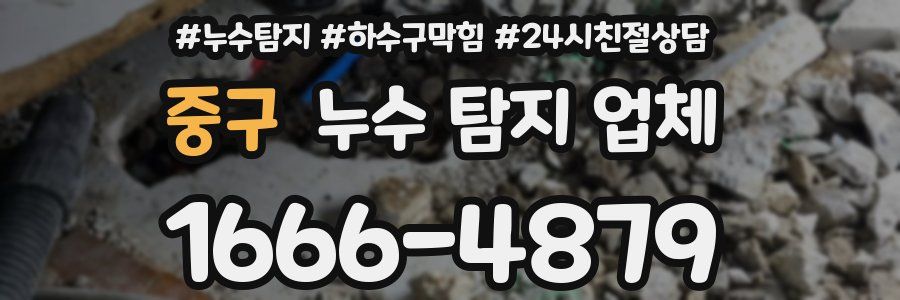 중구 누수 탐지 업체