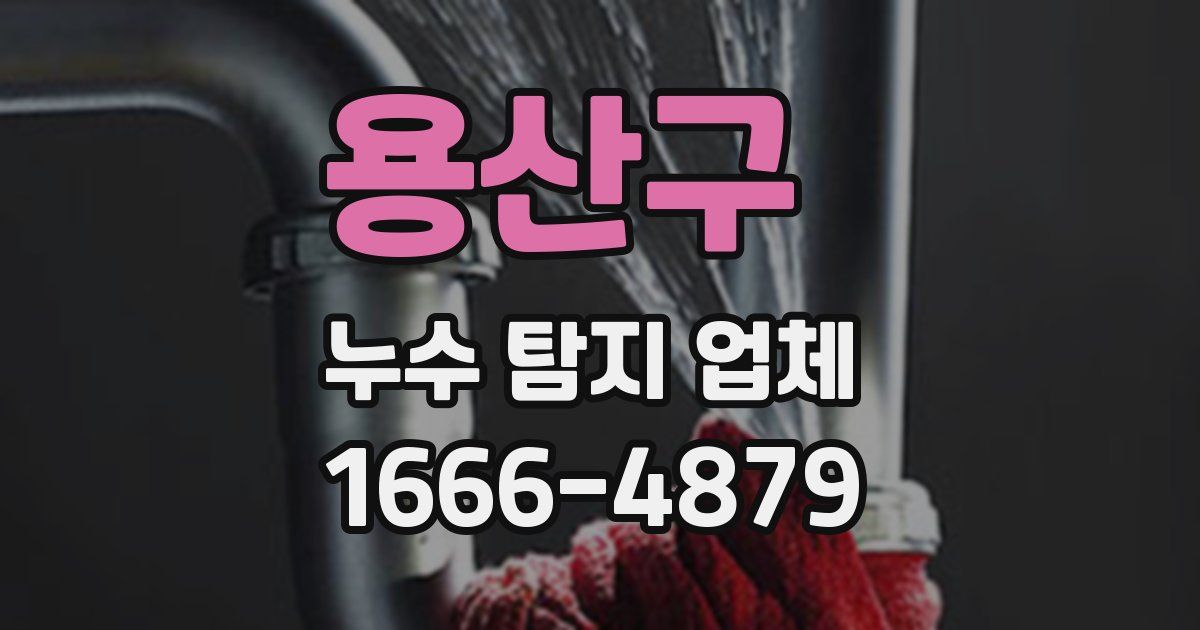 용산구 누수 탐지 업체