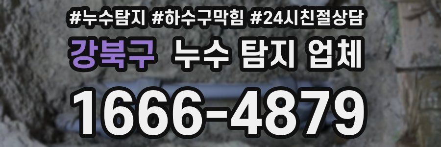 강북구 누수 탐지 업체