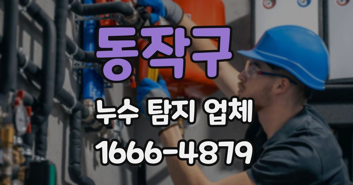 동작구 누수 탐지 업체