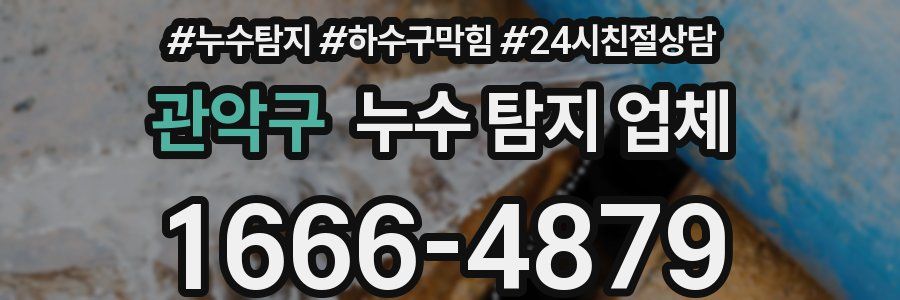 관악구 누수 탐지 업체