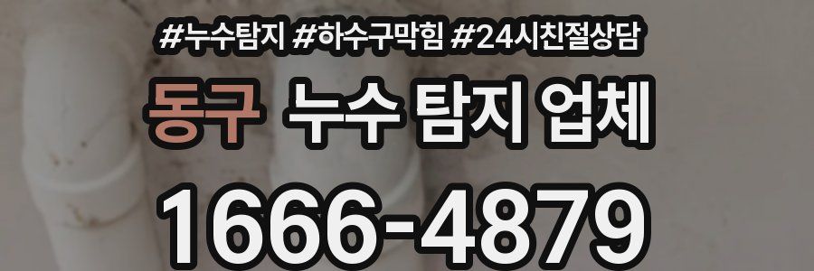 동구 누수 탐지 업체