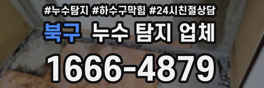 북구 누수 탐지 업체