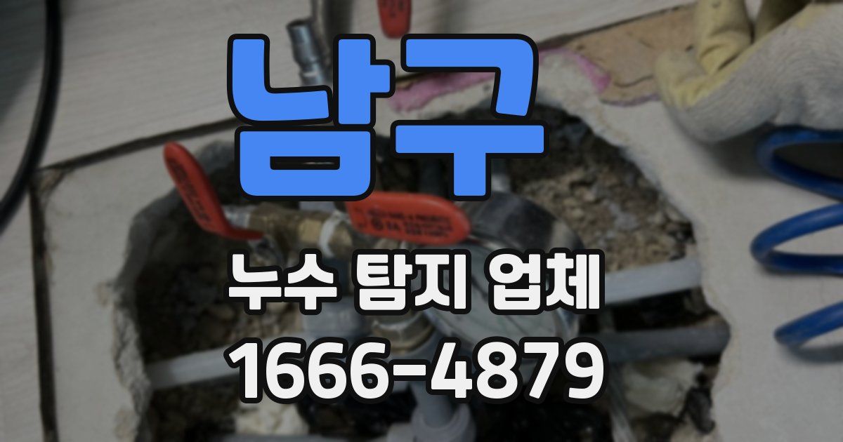 남구 누수 탐지 업체