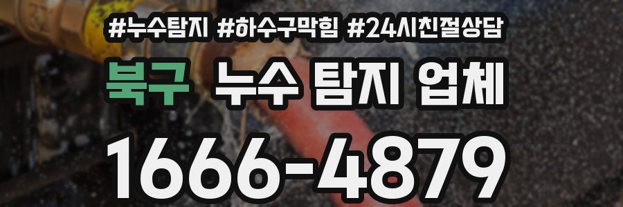 북구 누수 탐지 업체