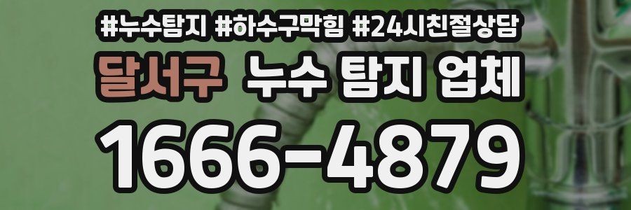 달서구 누수 탐지 업체