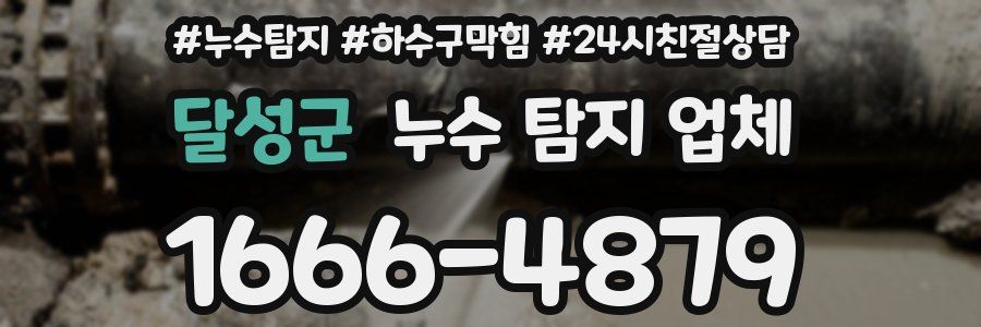 달성군 누수 탐지 업체