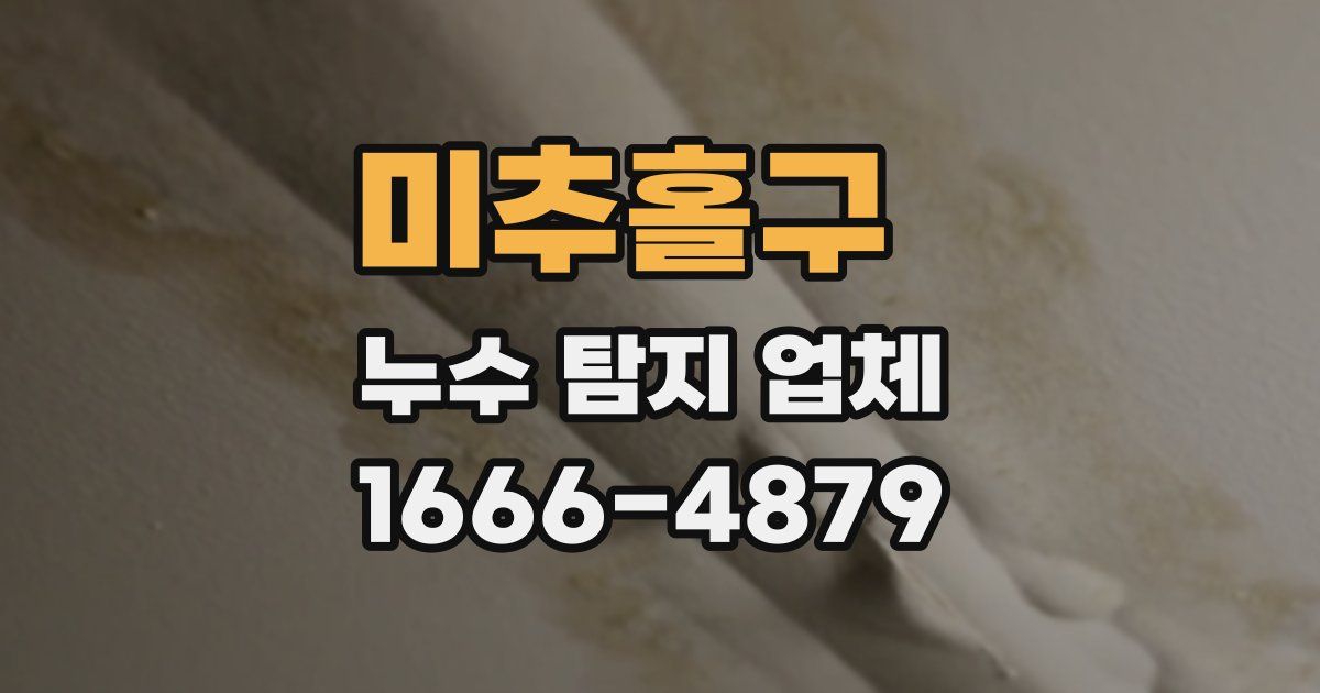 미추홀구 누수 탐지 업체