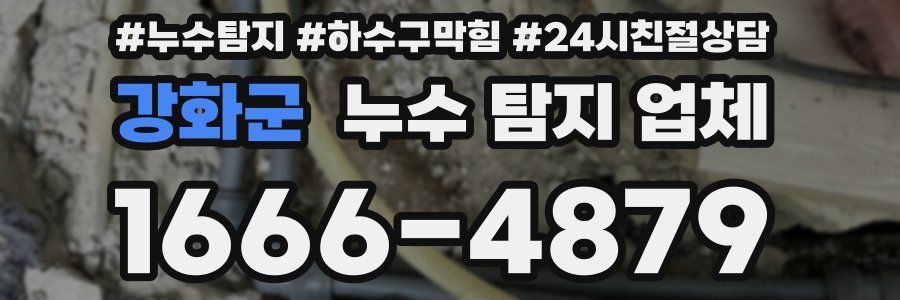 강화군 누수 탐지 업체
